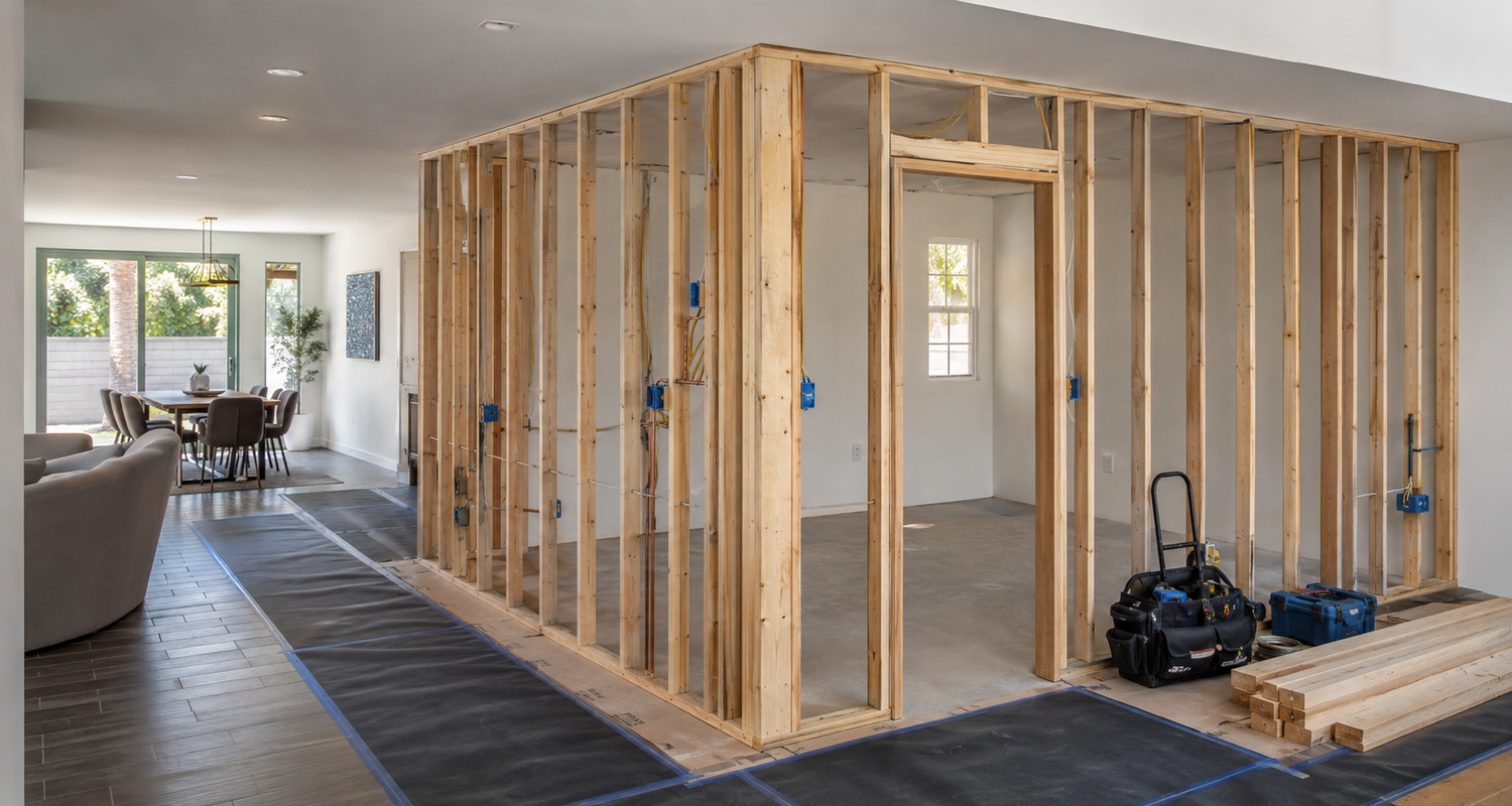 living-room-bedroom-framing-construction
